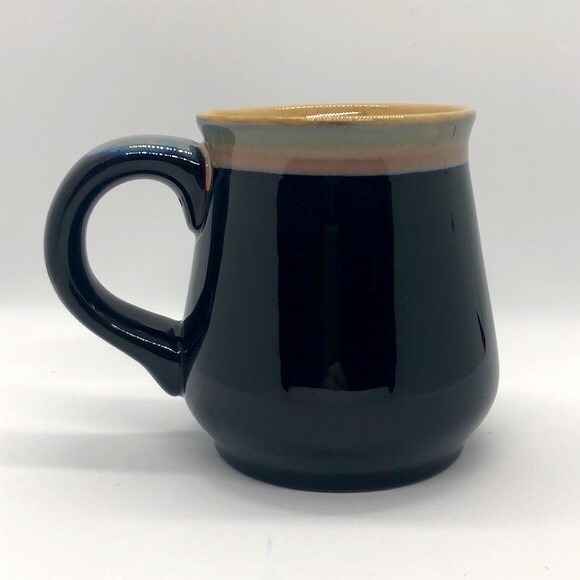 Glazed Ceramic, Pottery-Style Cat Themed Coffee Mug - Picture 3 of 7